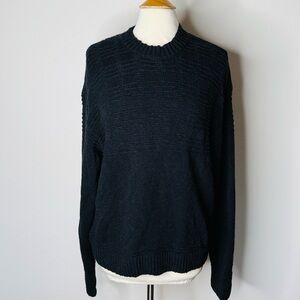 Abercrombie Black Heavy Knit Crewneck Sweater
